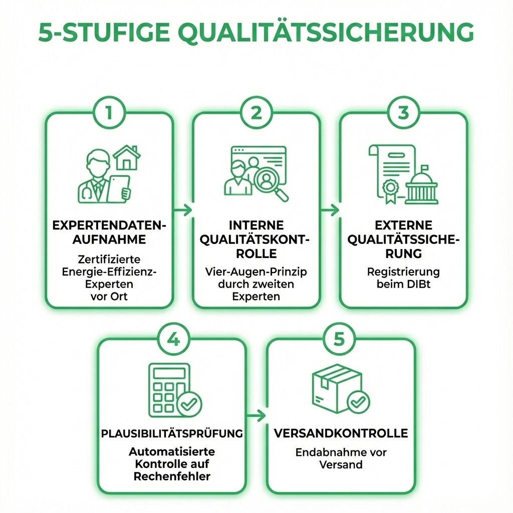 5-stufige Qualitätssicherung bei enerprio.de