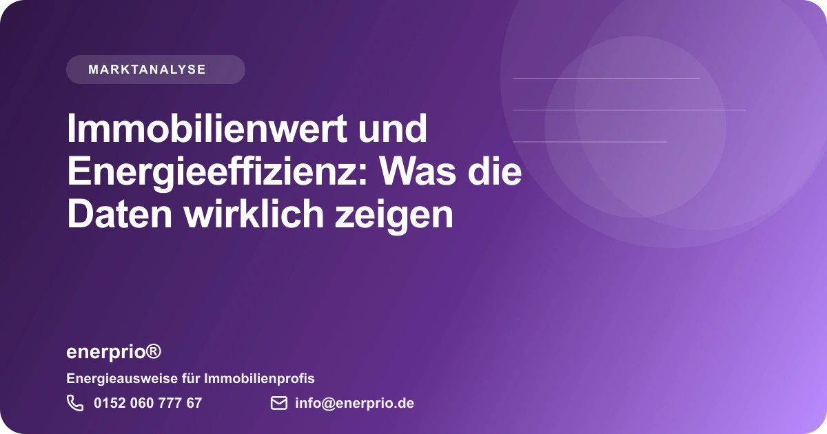 Artikelbild: Immobilienwert und Energieeffizienz: Was die Daten wirklich zeigen – enerprio® Ratgeber für Immobilienprofis